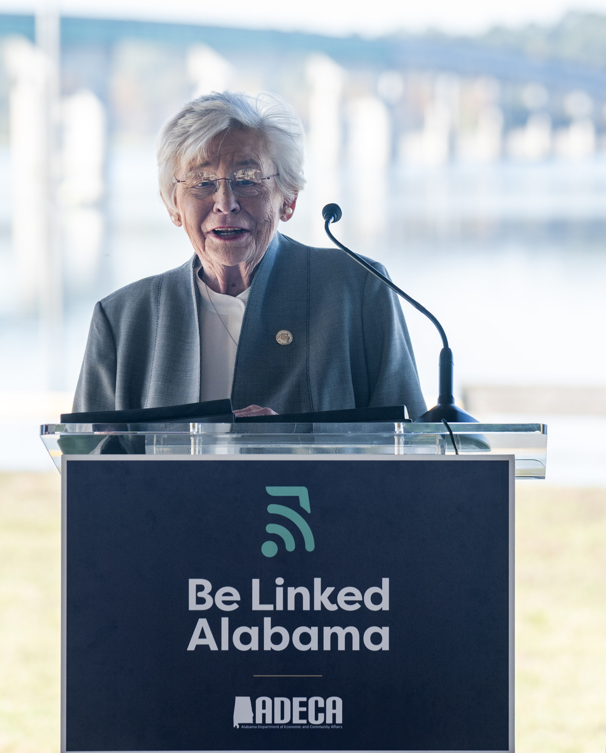 Governor Kay Ivey gave remarks to the Alabama Middle Mile Wilcox County Tour Wednesday November 5, 2025 in Camden, Ala. (Governor's Office/Hal Yeager)